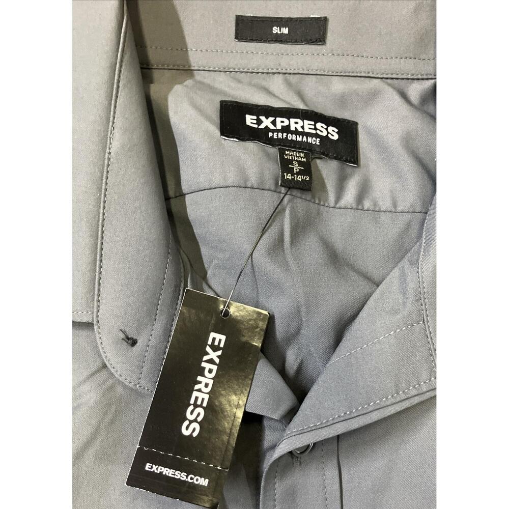 Express Performance Slim Fit Size Small Gray‎ NWT - image 2
